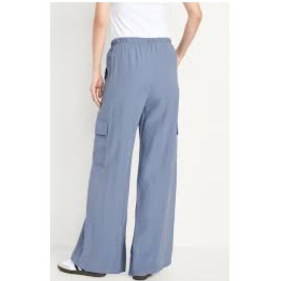 Old Navy Extra High Rise Super Wide Leg Cargo Pants NWT Size MP - Picture 2 of 10